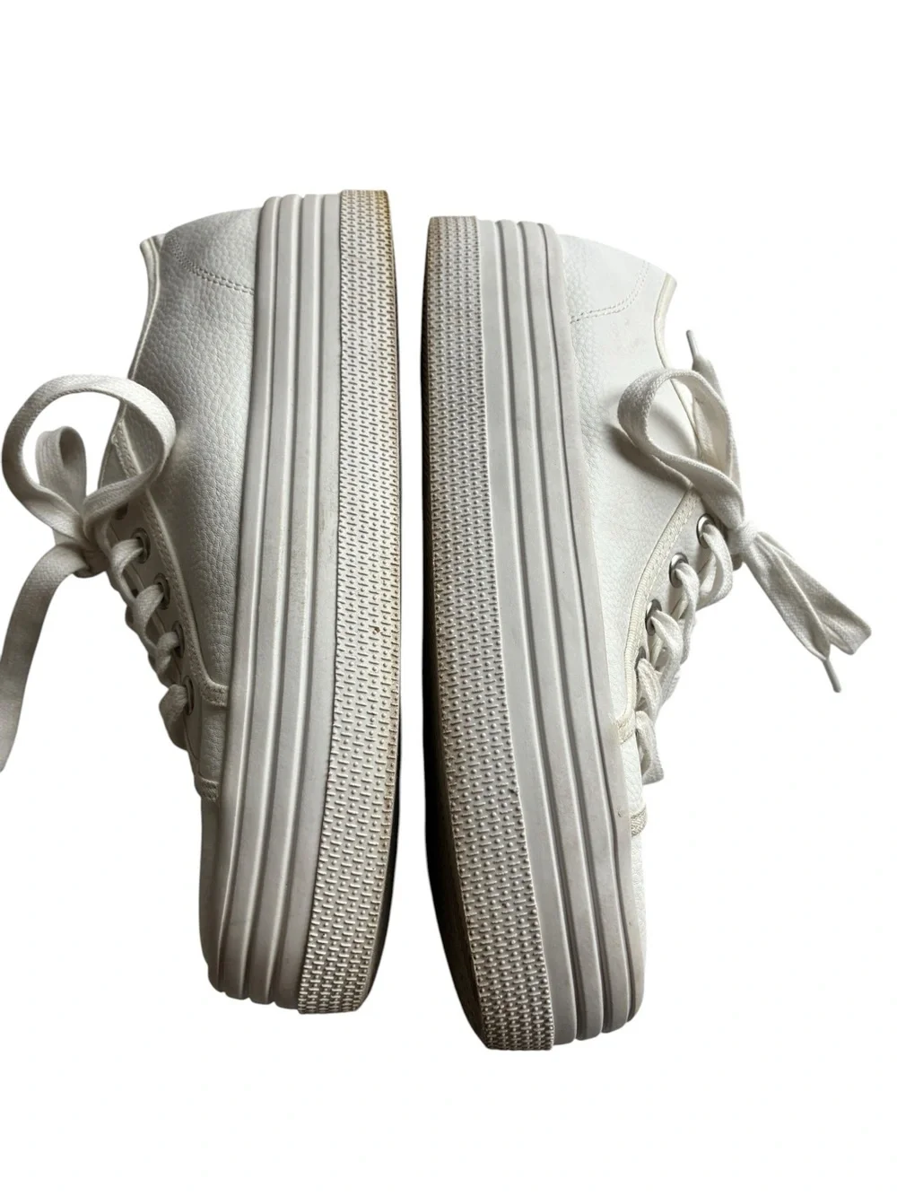 Steve Madden BOBBI30 White Platform Sneakers Women’s Size 8.5